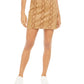 Lucy Paris Women's Faux Suede Snake Print Skirt Brown Size Large