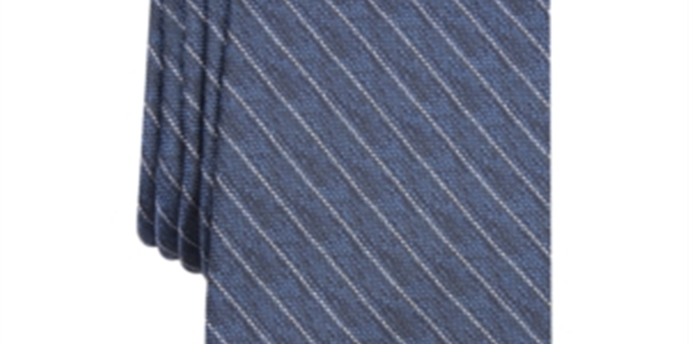 Alfani Men's Powell Striped Skinny Slim Silk Neck Tie Blue Size Regular