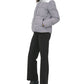 Calvin Klein Women's Houndstooth Puffer Jacket Silver Size X-Small
