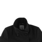 Larry Levine Women's Double Breasted Mid Length Wool Coat Black Size XL