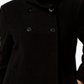 Larry Levine Women's Double Breasted Mid Length Wool Coat Black Size XL