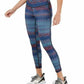 Ideology Women's Mid Rise Chevron Print Leggings Blue Size X-Small