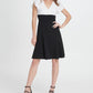 DKNY Women's Petal Sleeve Above the Knee Dress Black Size 14