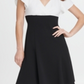 DKNY Women's Petal Sleeve Above the Knee Dress Black Size 14