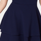 B Darlin Women's Ruched V Neck Party Back Zip Dress Navy Size 15/16