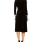 Anne Klein Women's Velvet Shirt Dress Black Size 8