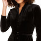 Anne Klein Women's Velvet Shirt Dress Black Size 8
