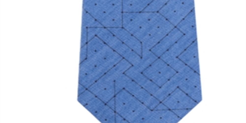 Calvin Klein Men's Algebra Print Slim Tie Blue Size Regular