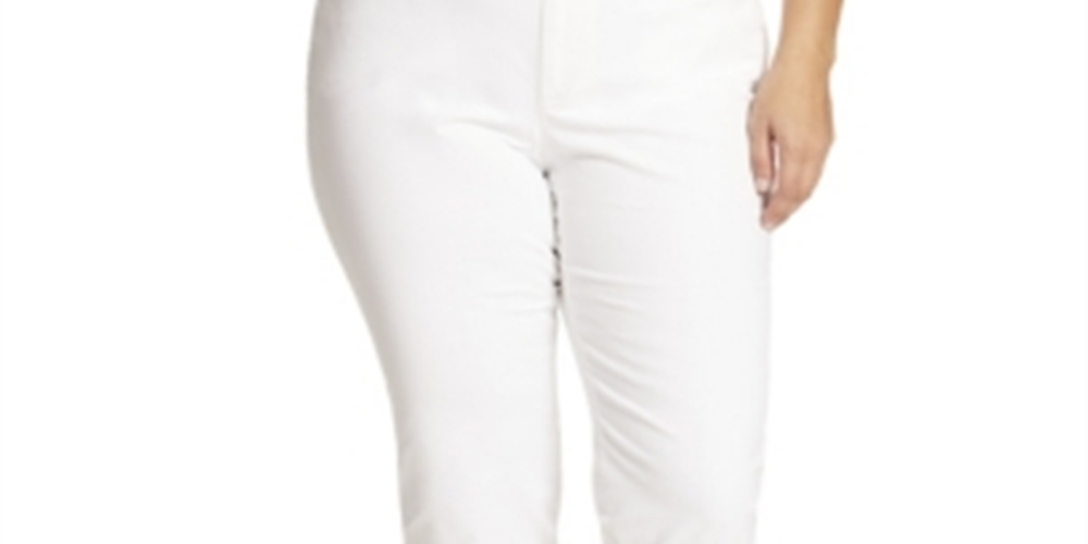 Gloria Vanderbilt Women's Plus Amanda Rouser Capri White Size 18 W