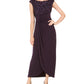 Connected Women's Soutache Faux Wrap Gown Purple Size 4P