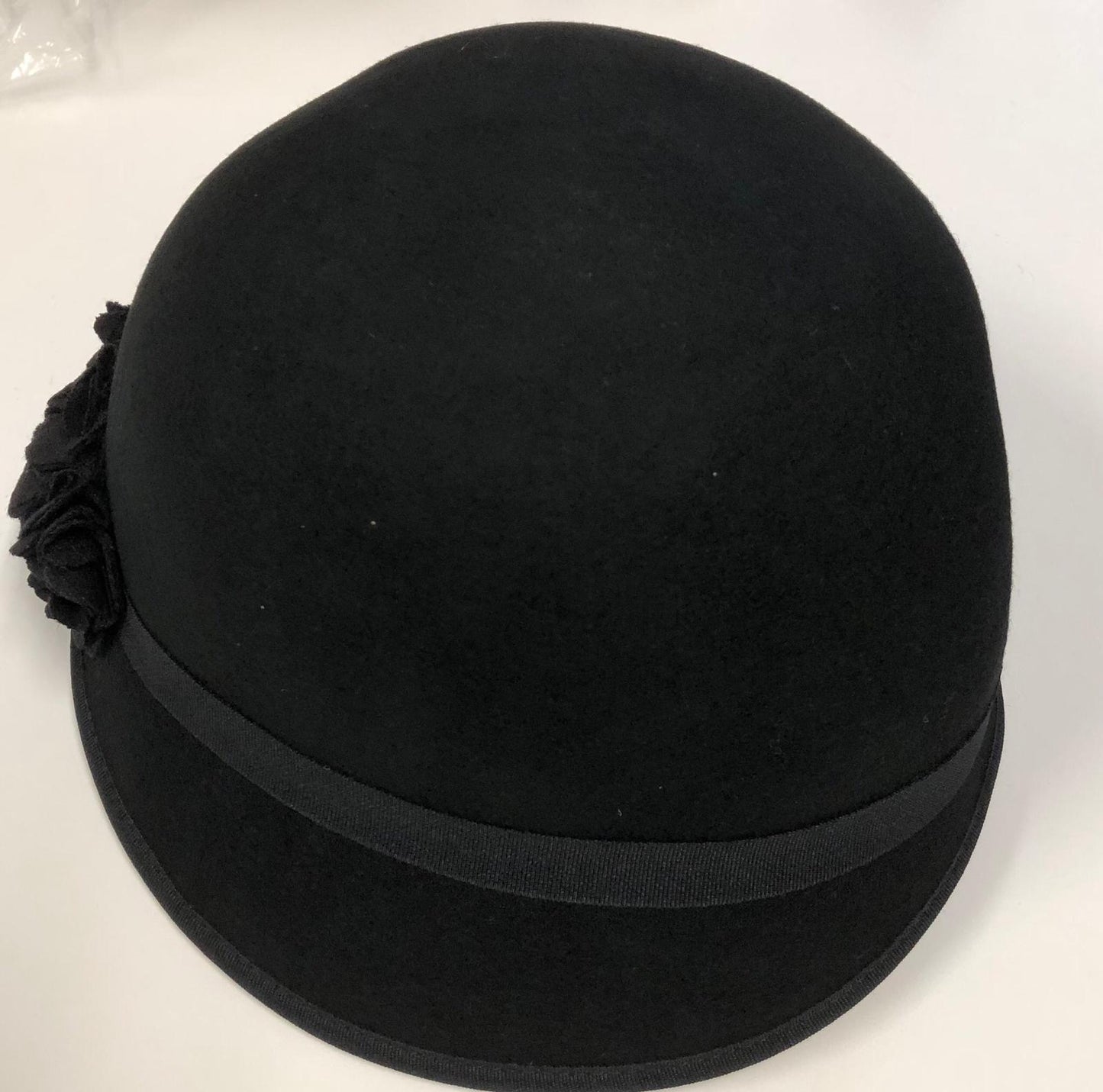 Nine West Women's Felt and Flowers Cap Black Size S/M