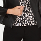 Calvin Klein Women's Asymmetrical Faux Leather Jacket Black Size 12