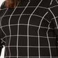 Belldini Women's Plus Plaid Cowl Neck Sweater Black Size XL