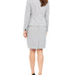 Le Suit Women's Houndstooth 2PC Skirt Suit White Size 10