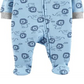 Carter's Baby Boys' Cotton Zip-Up Sleep N Play  Lion Roar Blue Size 9 Months