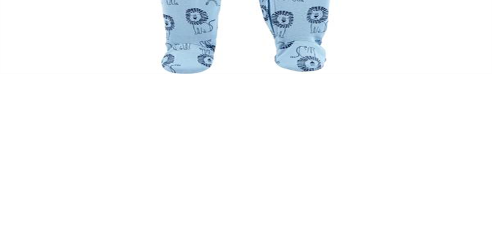Carter's Baby Boys' Cotton Zip-Up Sleep N Play  Lion Roar Blue Size 9 Months