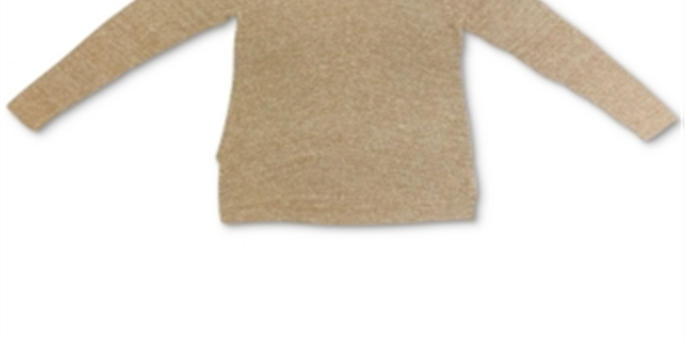 Style & Co Women's Cotton Rib Knit V Neck Sweater Brown Size XX-Large