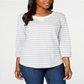 Karen Scott Women's Sport Zoe Sweatshirt Gray Size Large