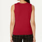 Charter Club Women's Sleeveless Crew Neck Sweater Red Size X-Small