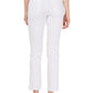 Flying Monkey Women's Button Fly Raw Hem Straight Leg Jeans White Size 28