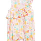 First Impressions Baby Girl's Tropical Fruit Print Cotton Romper White Size 3-6MOS