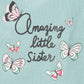 Carter's Girl's 'Little Sister' Ruffle Bodysuit & Floral Leggings Teal Size 12 Months
