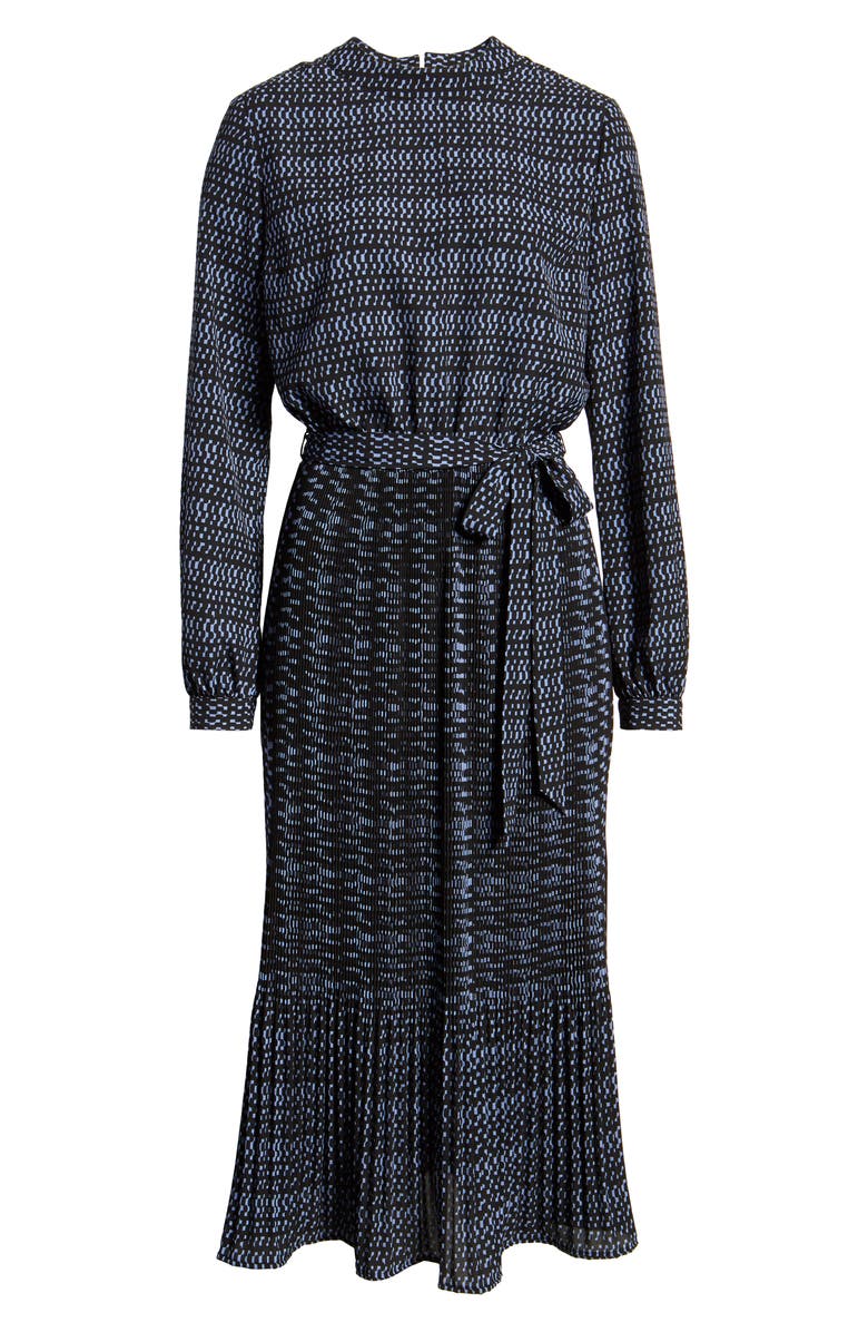 Anne Klein Women's Printed Mock Neck Dress Black Size X-Small