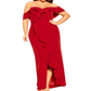 City Chic Women's Savannah Maxi Dress Red Size 14