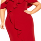 City Chic Women's Savannah Maxi Dress Red Size 14