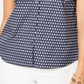 Charter Club Women's Sailboat Print Shirt Blue Size 6 Petite