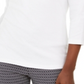 Karen Scott Women's Grommet Trim Cotton Top White Size X-Small