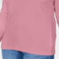 Karen Scott Women's Satin Trim Scoop Neck Top Pink Size Large