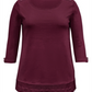 Karen Scott Women's Cotton Lace Hem Top Red Size Medium