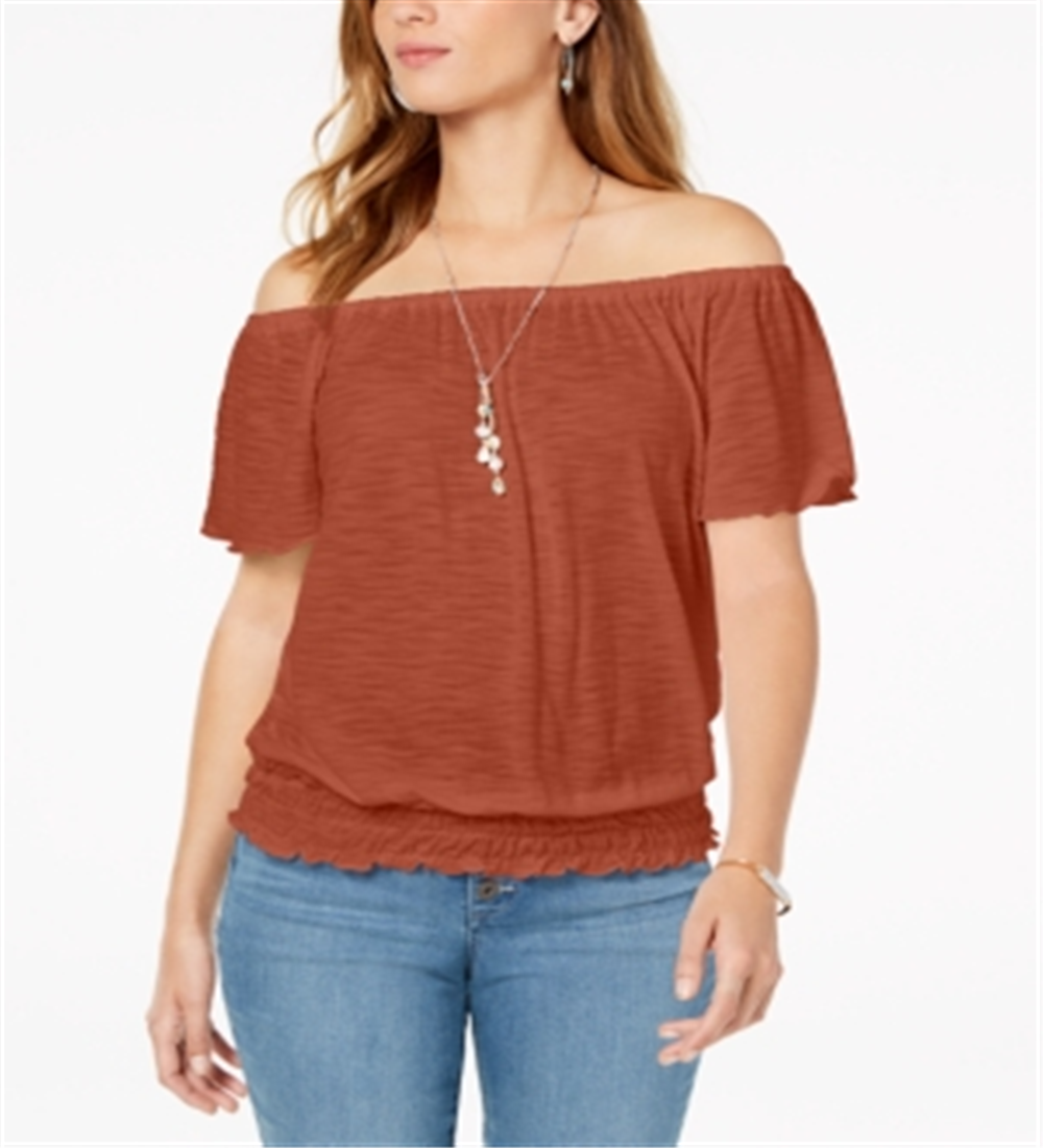 Style & Co Women's Convertible Off the Shoulder Top Red Size XX-Large