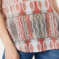 Style & Co Women's Printed Scoop Neck Top Brown Size X-Small