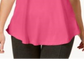 JM Collection Women's Cold Shoulder Swing T-Shirt Pink Size X-Small