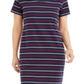 Karen Scott Women's Cotton Striped Dress Blue Size Medium