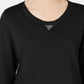 Karen Scott Women's Sport Cotton Studded 3/4 Sleeve Sweatshirt Black Size X-Small