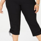 JM Collection Women's Capri Pants Black Size Petite Small