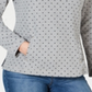 Karen Scott Women's Printed Zip Neck Top Gray Size Petite