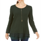 Style & Co Women's Layered Look Tunic Green Size XXL