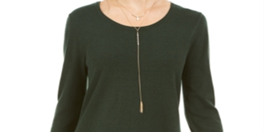 Style & Co Women's Layered Look Tunic Green Size XXL