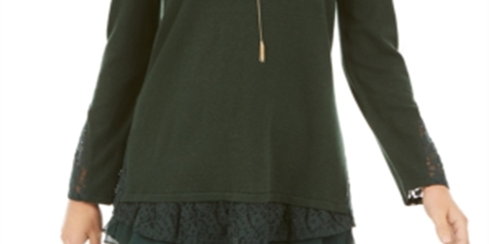 Style & Co Women's Layered Look Tunic Green Size XXL