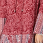 Style & Co Women's Printed Bell Sleeve Tunic Red Size Petite