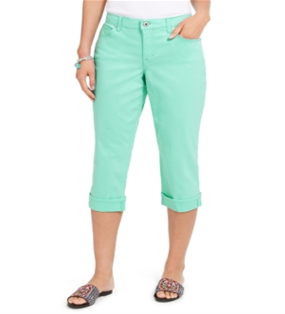Style & Co Women's Curvy Capri Green Size 6