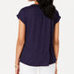 Style & Co Women's Graphic T-Shirt Blue Size Petite S