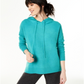 Charter Club Women's Cashmere Thermal Hoodie Sweater Blue Size X-Large