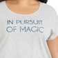 Ideology Women's Graphic Magic T-Shirt Gray Size 1X