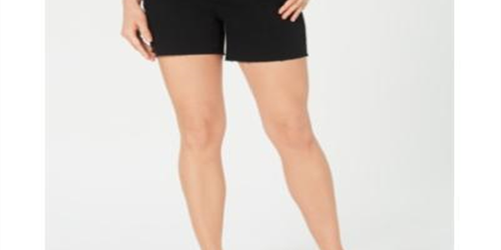 Style & Co Women's Belted Denim Shorts Black Size 10
