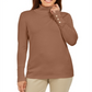 JM Collection Women's Turtleneck Sweater Brown Size Petite Small